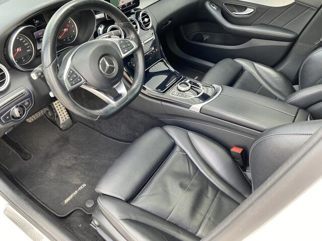 Mercedes-Benz C-KLASSE 180 AMG Sport Edition Leer, Clima, Pano, Navi, Burmester Surround, CC, PDC v/a, LED, LM, nw. APK - Inruil Mogelijk -