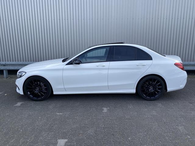 Mercedes-Benz C-KLASSE 180 AMG Sport Edition Leer, Clima, Pano, Navi, Burmester Surround, CC, PDC v/a, LED, LM, nw. APK - Inruil Mogelijk -