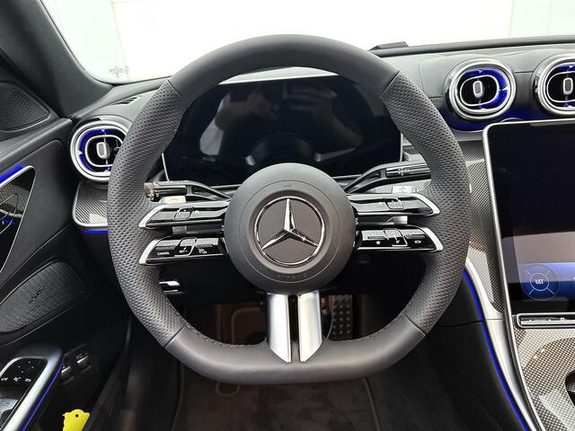 Mercedes-Benz C-KLASSE 300 e Business Solution AMG | Trekhaak | Middenconsole metaalstructuur | Nightpakket | Panoramaschuifdak | Antidiefstalpakket GUARD 360° Plus | Parkeerpakket met 360°-camera | Voorstoelen met Memory |