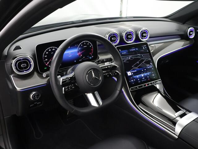 Mercedes-Benz C-KLASSE Estate 180 AMG Night | Panoramadak | 19 inch lichtmetalen velgen | Massage stoelen | Memory pakket | Night Pakket | Sfeerverlichting |