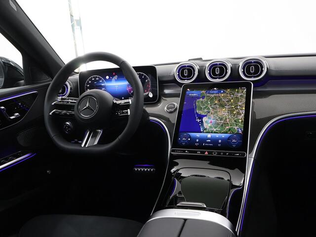 Mercedes-Benz C-KLASSE Estate 180 Business Solution AMG | Panoramadak | Trekhaak | Digital Light | Memory stoelen | Actieve dodehoek | 360 camera | Trekhaak | Night pakket | Apple carplay