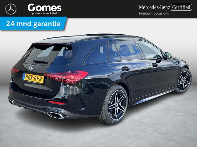 Mercedes-Benz C-KLASSE Estate 180 Star Edition AMG | Night Pakket | Panoramadak | Burmester 3D Surround Sound | Elektrisch Verstelbare Stoelen + Memory | Dodehoekassistent | Apple CarPlay | Android Auto | Sfeerverlichting | Stoelverwarming | Achteruitrijcamera
