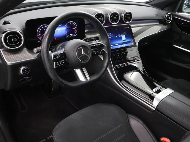 Mercedes-Benz C-KLASSE 300e Estate AMG Line | Panoramadak | Matgrijs | Night | Rijassistentiepakket | Sfeerverlichting |