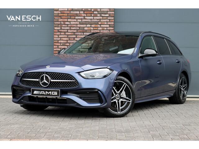 Mercedes-Benz C-KLASSE Estate 300 e Star Edition AMG Line | Panoramadak | Memory | Camera | Trekhaak | High Perf. LED | Nightpakket | Sfeerverlichting Premium | Stoelverwarming | Dodehoekassistent |