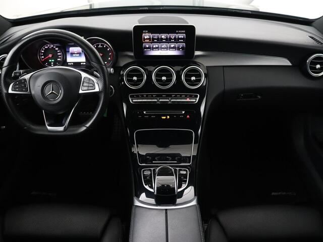 Mercedes-Benz C-KLASSE 200 AMG Night | Leder | Stoelverwarming | Full LED | Park Assist | Navigatie | Climate control | Cruise control | Bluetooth