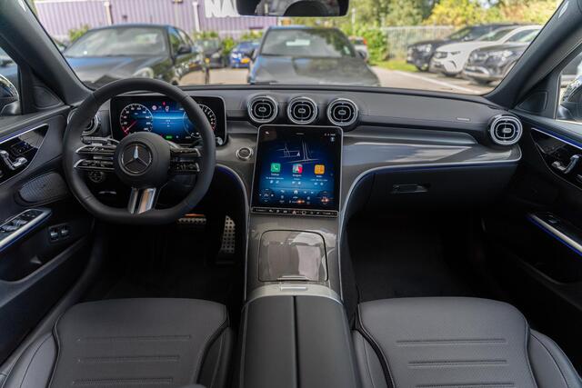 Mercedes-Benz C-KLASSE 300e Business Solution AMG | Night | Panoramaschuifdak | 360°-camera | DIGITAL LIGHT | Sfeerverlichting | 19" multispaaks AMG velgen |