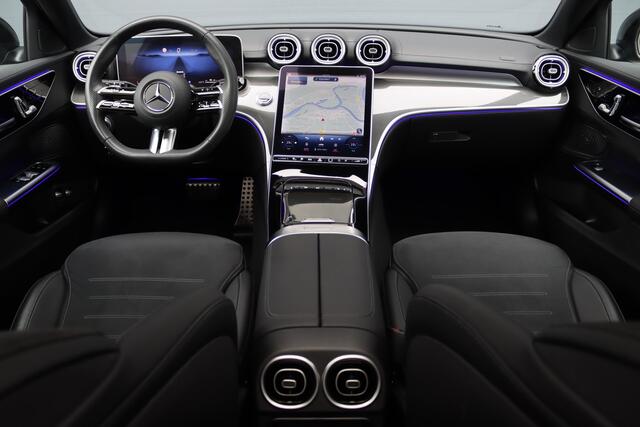Mercedes-Benz C-KLASSE Estate 300 e AMG Line Aut9 | Panoramadak | Distronic | Memory | Trekhaak | Leder | Camera | Sfeerverlichting | Dodehoekassistent | Stoelverwarming | High Perf. LED |