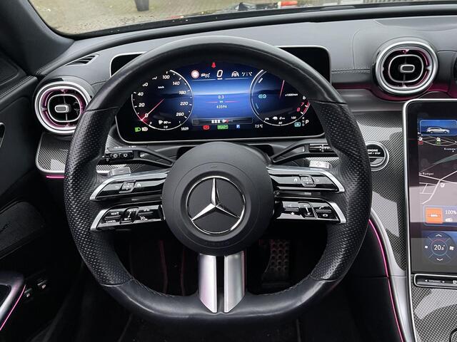 Mercedes-Benz C-KLASSE Estate 300 e AMG Line 18"/Panoramadak/Laser LED/Trekhaak/Stoelverwarming + memory l + r/Adaptieve cruise/Sfeerverlichting premium/Elektrische klep/Apple Carplay & Android Auto