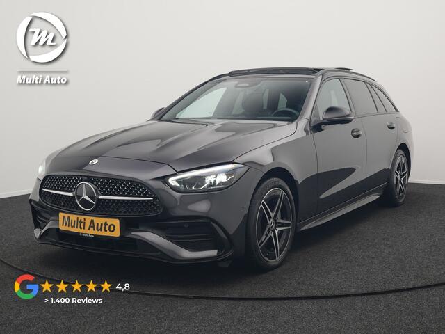 Mercedes-Benz C-KLASSE Estate 300 e AMG Line Plug In Hybrid 313pk Dealer O.H. PHEV | Panodak | Camera | Lederen Sportstoelen Memory & Verwarmd | Apple Carplay | Sfeerverlichting | Navigatie | Cruise Control | DAB |