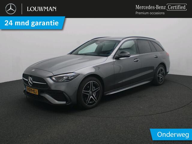 Mercedes-Benz C-KLASSE Estate 300 e AMG Plug-In Hybride AMG Line | Night Pakket | Panorama Schuif-Kanteldak | Ledkoplampen | Alarm | Achteruitrijcamera | Keyless-Go | Memory Voorstoelen. Inclusief 24 maanden MB Certified garantie voor Europa.