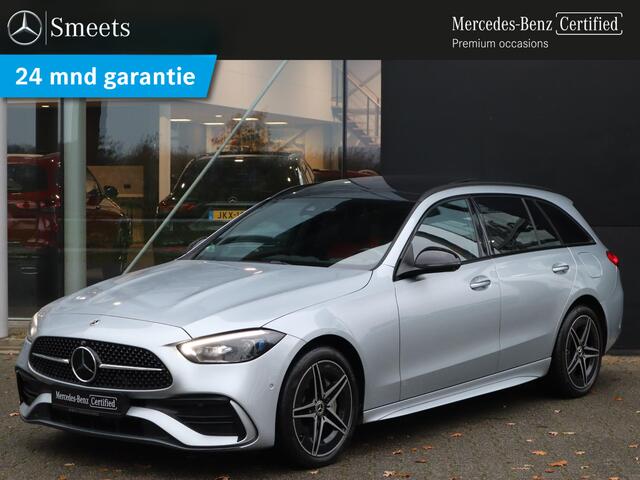 Mercedes-Benz C-KLASSE Estate 300 e AMG Line | Panoramadak | Navigatie | 360 camera | HUD | Trekhaak | Panoramadak | Memory Seats | Automaat