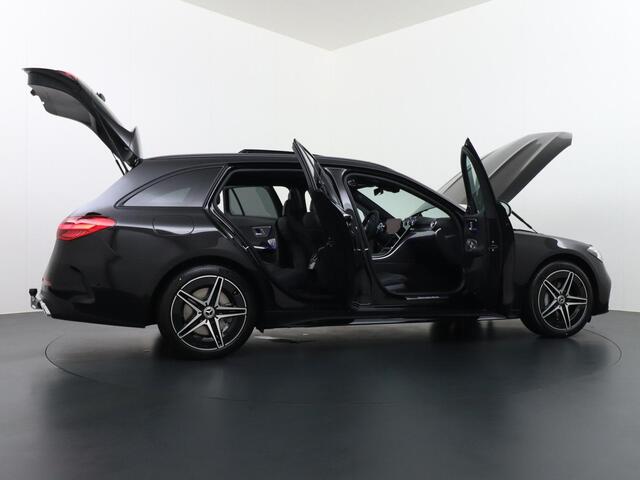 Mercedes-Benz C-KLASSE Estate 300 e Business Solution AMG | Panorama - Schuifdak | Trekhaak Wegklapbaar | Memorystoelen | Niveauregeling | Head-Up Display | 360° Camera | Burmester Surround Sound