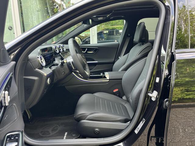 Mercedes-Benz C-KLASSE 180 Star Edition AMG | Night Pakket | Panoramadak | Sierdelen Lindehout Antraciet | Apple CarPlay | Android Auto | Dodehoekassistent | Elektrisch Verstelbare Stoelen + Memory | Stoelverwarming | Sfeerverlichting | Achteruitrijcamera