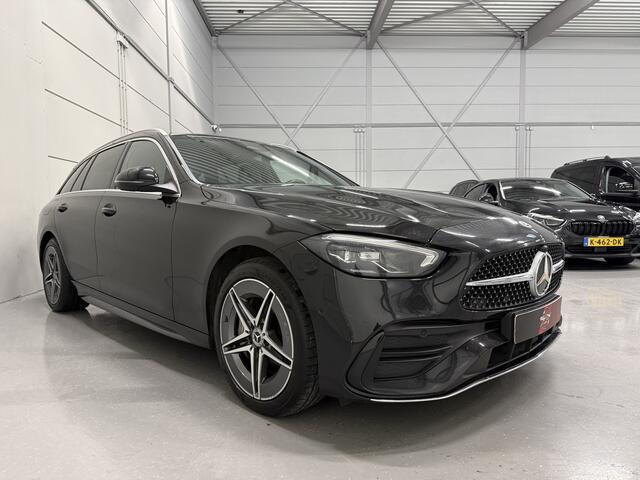Mercedes-Benz C-KLASSE Estate 300 e AMG Line PANO/TREKHAAK/CAMERA/LEER-ALCANTARA SPORTST/LED/ACC/AMBIENT-PLUS/DODE-HOEK/OBSIDIANSCHWARZ METALLIC/VOLLEDIG MERCEDES DEALER HISTORIE
