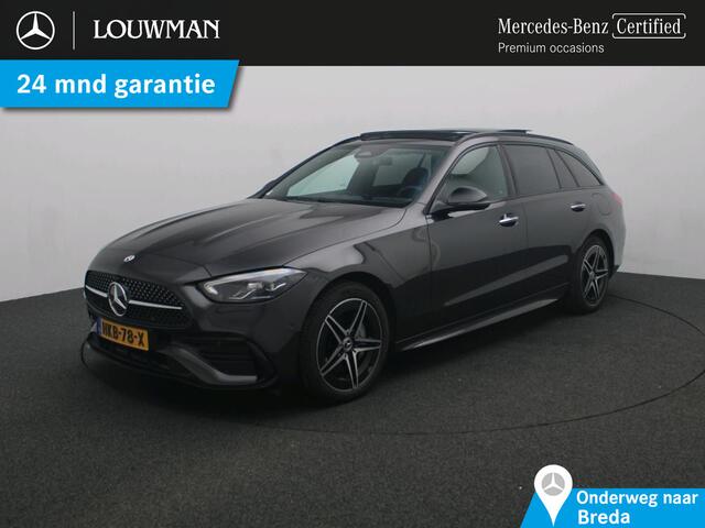 Mercedes-Benz C-KLASSE Estate 300 e Star Edition AMG Line Plus AMG Line | Night Pakket | Panorama Schuif-Kanteldak | Alarm | Sfeerverlichting | Easy Pack Achterklep. Inclusief 24 maanden MB Certified garantie voor Europa.