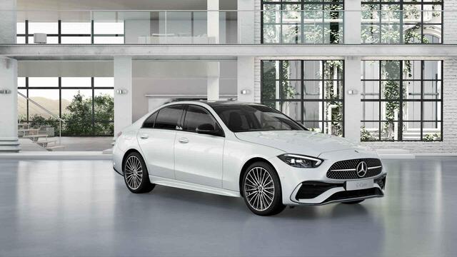 Mercedes-Benz C-KLASSE 180 AMG Line | Night | Panoramadak | Digital Light | Multispaaks AMG velgen | Stoelverwarming | Sfeerverlichting |