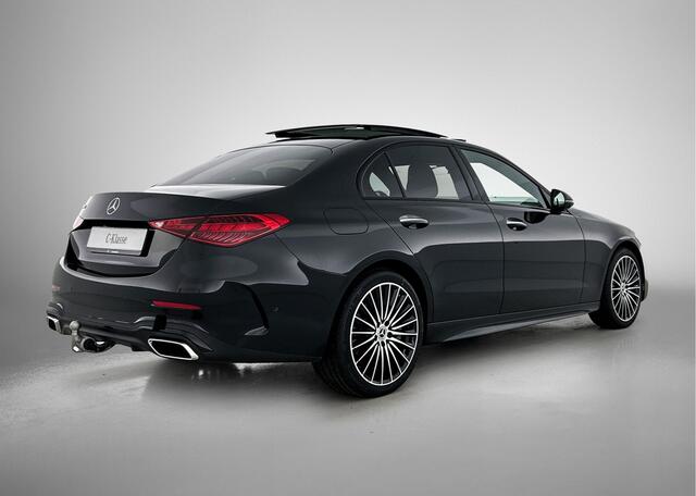 Mercedes-Benz C-KLASSE 300 e Business Solution AMG | Comfortpakket Plus | Winter pakket | Nightpakket | Middenconsole metaalstructuur | Trekhaak | Memorypakket | 360°-camera | Panoramaschuifdak |