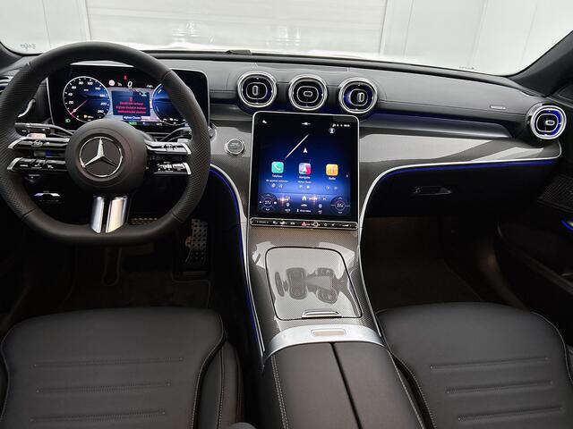 Mercedes-Benz C-KLASSE 300 e Business Solution AMG | Comfortpakket Plus | Winter pakket | Nightpakket | Middenconsole metaalstructuur | Trekhaak | Memorypakket | 360°-camera | Panoramaschuifdak |