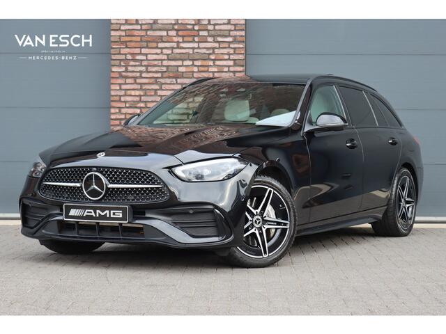 Mercedes-Benz C-KLASSE Estate 300 e AMG Line | Distronic+ | Panoramadak | Memory | Stoelverwarming/-ventilatie | Verwarmd Stuurwiel | HUD | Leder | Digital Light | Surround Camera |
