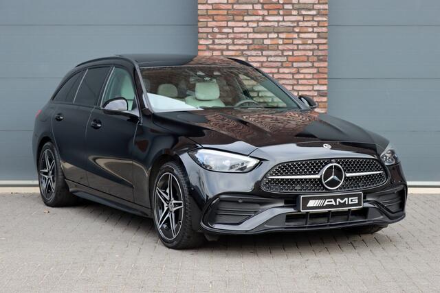 Mercedes-Benz C-KLASSE Estate 300 e AMG Line | Distronic+ | Panoramadak | Memory | Stoelverwarming/-ventilatie | Verwarmd Stuurwiel | HUD | Leder | Digital Light | Surround Camera |