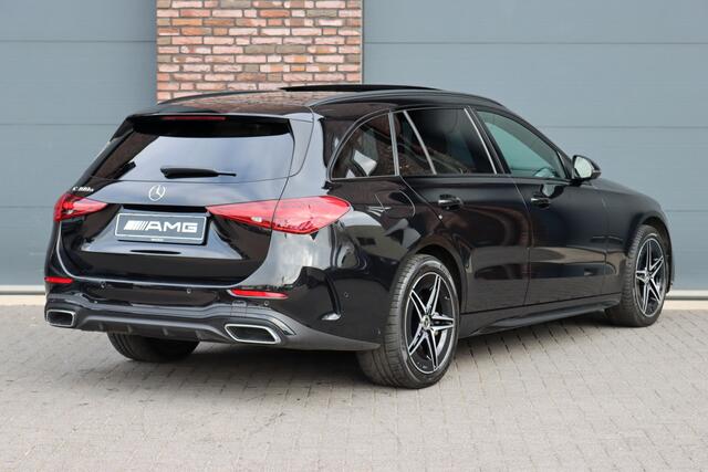 Mercedes-Benz C-KLASSE Estate 300 e AMG Line | Distronic+ | Panoramadak | Memory | Stoelverwarming/-ventilatie | Verwarmd Stuurwiel | HUD | Leder | Digital Light | Surround Camera |