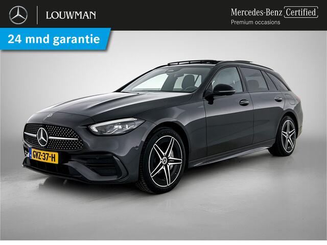 Mercedes-Benz C-KLASSE Estate 300 e AMG Line | Trekhaak | AMG Styling | Panorama Schuif-Kanteldak | Night Pakket | Inclusief 24 maanden MB Certified garantie voor Europa.