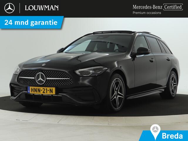 Mercedes-Benz C-KLASSE Estate 300 e AMG Plug-In Hybride | AMG Line | Memorypakket | Night Pakket | Panoramadak | Distronic | Stuur en Stoelverwarming | Inclusief 24 maanden MB Certified garantie voor Europa.