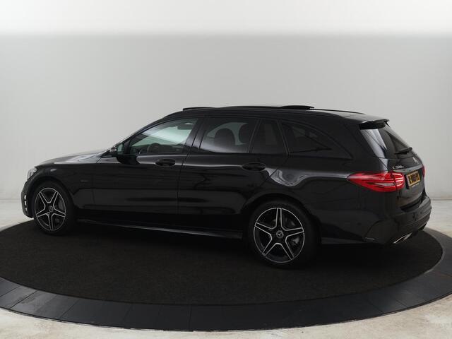 Mercedes-Benz C-KLASSE 300e AMG Limited | Panoramadak | 360 Camera | Stoelverwarming | Trekhaak | Carplay | Leder/Alcantara | Sfeerverlichting | Navigatie | Cruise control | Park Assist |