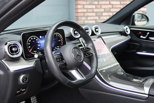 Mercedes-Benz C-KLASSE Estate 300 e AMG Line Premium+ | Distronic+ | Panoramadak | Trekhaak | Memory | HUD | Digital Light | Verwarmd Stuurwiel | Advanced Sound System | Keyless Go | Surround Camera |