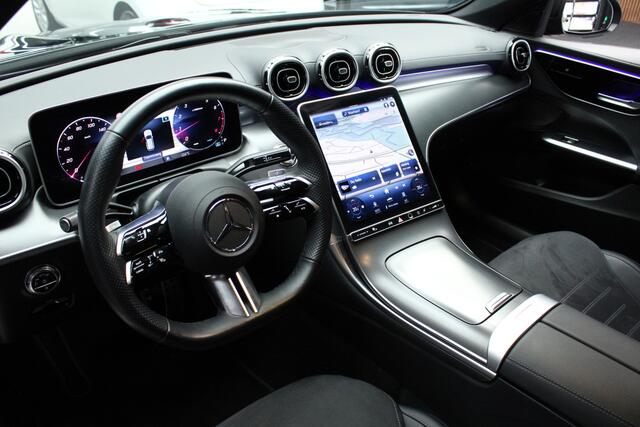 Mercedes-Benz C-KLASSE Estate 180 AMG Line Navi Leer Camera Nightpack PTS Ambient Elekt. achterklep Trekhaak elektr. PTS LM velgen BTW auto!
