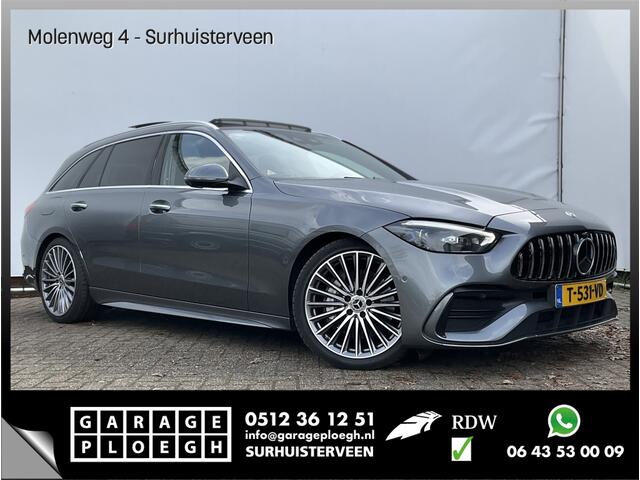 Mercedes-Benz C-KLASSE Estate 180 AMG Line Pano Burmester Memory HUD Trekhaak Leer Verw+Ventilatie BOMVOL!