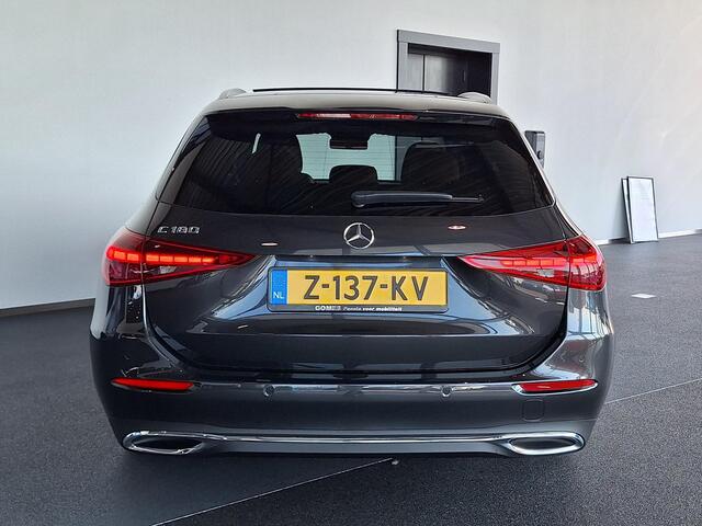 Mercedes-Benz C-KLASSE Estate 180 | Panoramadak | Bruin leder | Privacy Glas Achter | Sierdelen Lindehout Antraciet | Apple CarPlay | Android Auto | Elektrisch Verstelbare Voorstoelen + Memory