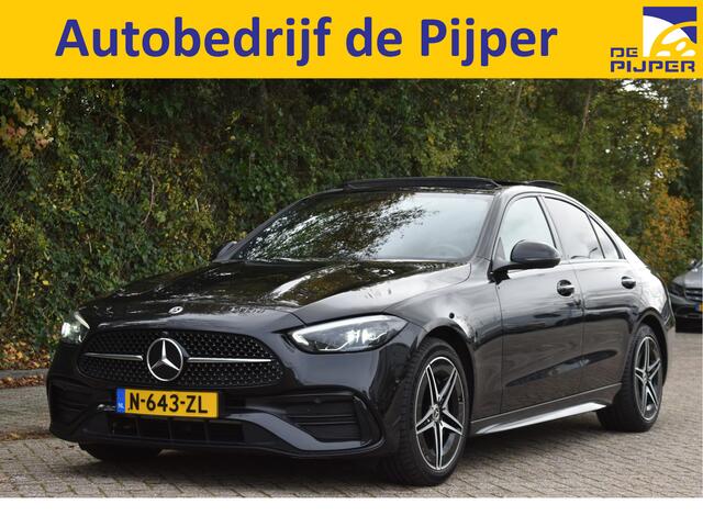 Mercedes-Benz C-KLASSE 300 e AMG Line 313 pk | NL-Auto | Trekhaak | Open dak | Virtual cockpit | Camera | Carplay | Sfeerverlichting | Full LED | LM-Velgen | NAP