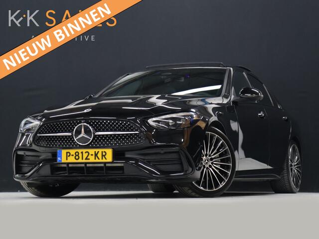 Mercedes-Benz C-KLASSE 200 Launch Edition AMG Line [SCHUIFKANTELDAK, BURMESTER, HEAD-UP, SFEERVERLICHTING, MEMORY SEATS, 360 CAMERA, STOELVERWARMING, ADAPTIVE CRUISE, VOL LEDER, CLIMATE, NIEUWSTAAT]