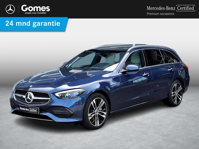Mercedes-Benz C-KLASSE Estate 300 e Luxury Line | Leder Beige | Panoramadak | Winter Pakket | Trekhaak | DIGITAL LIGHT | DISTRONIC Afstandsassistent | 360° Camera | Stuurverwarming | Apple CarPlay | Android Auto | Elektrisch Verstelbare Stoelen + Memory