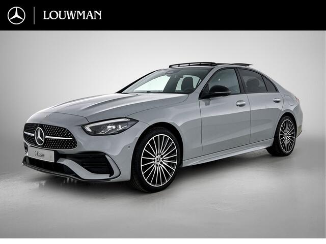 Mercedes-Benz C-KLASSE 300 e Business Solution AMG | Nightpakket | Comfortpakket Plus | Middenconsole metaalstructuur | Trekhaak | Panoramaschuifdak | Smartphone integratie | 360° camera | Sfeerverlichting |