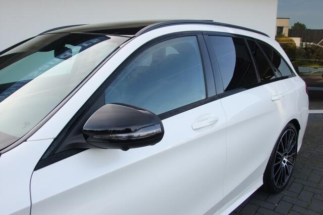 Mercedes-Benz C-KLASSE Estate 180 AMG Sport Edition / Parelmoerwit Diamantweiss/ 19 inch/ Panorama/ 360 camera/ Dodehoekassist/ Grootlicht assist/ Multibeam/ 9G automaat/ Sfeerverlichting/ Winterset