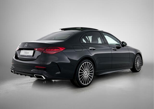 Mercedes-Benz C-KLASSE 300 e Business Solution AMG | Premium Plus | Nightpakket | Middenconsole metaalstructuur | Trekhaak | GUARD 360° Plus | Panoramaschuifdak | 360° camera | Burmester® 3D surround sound | 19" multispaaks lichtmetalen AMG-velgen |