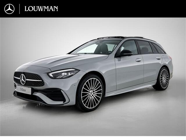 Mercedes-Benz C-KLASSE Estate 300 e Business Solution AMG | Comfortpakket Plus | Parkeerpakket met 360°-camera | Nightpakket | Middenconsole metaalstructuur | Trekhaak | Panoramaschuifdak | 19" multispaaks lichtmetalen AMG-velgen | GUARD 360° Plus |