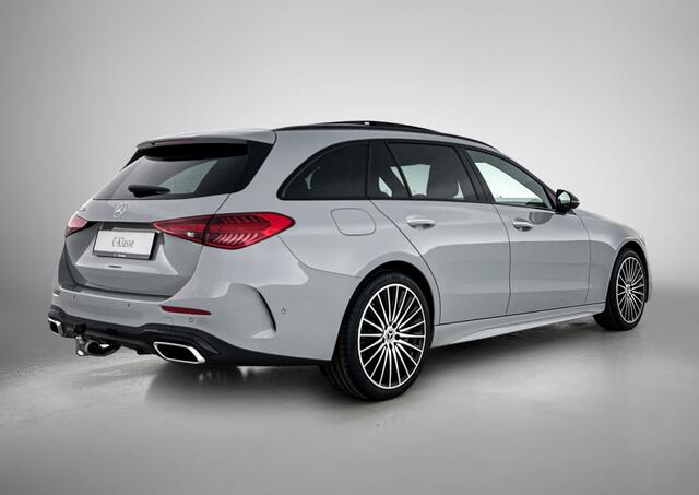 Mercedes-Benz C-KLASSE Estate 300 e Business Solution AMG | Comfortpakket Plus | Parkeerpakket met 360°-camera | Nightpakket | Middenconsole metaalstructuur | Trekhaak | Panoramaschuifdak | 19" multispaaks lichtmetalen AMG-velgen | GUARD 360° Plus |