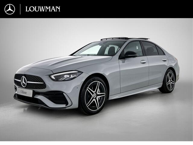 Mercedes-Benz C-KLASSE 300 e Business Solution AMG | Nightpakket | Comfortpakket Plus | Trekhaak | Burmester® 3D surround sound | Panoramaschuifdak | Middenconsole metaalstructuur | GUARD 360° Plus | 360° camera | 18'' vijfspaaks AMG-velgen |