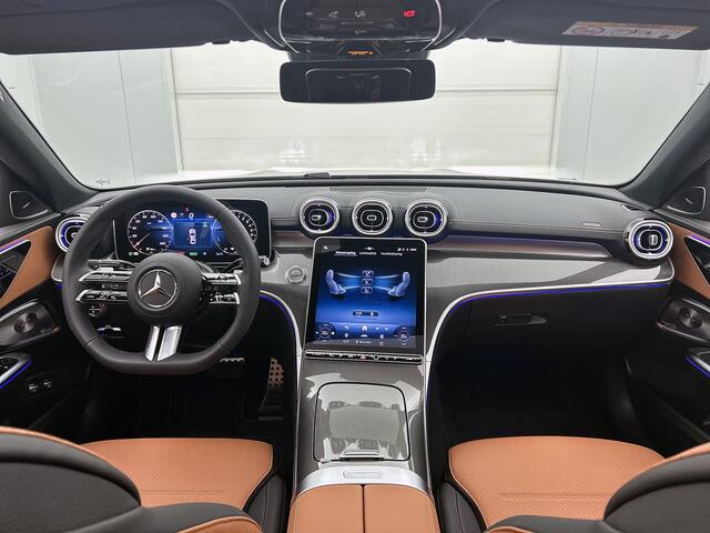 Mercedes-Benz C-KLASSE 300 e Business Solution AMG | Nightpakket | Comfortpakket Plus | Trekhaak | Burmester® 3D surround sound | Panoramaschuifdak | Middenconsole metaalstructuur | GUARD 360° Plus | 360° camera | 18'' vijfspaaks AMG-velgen |