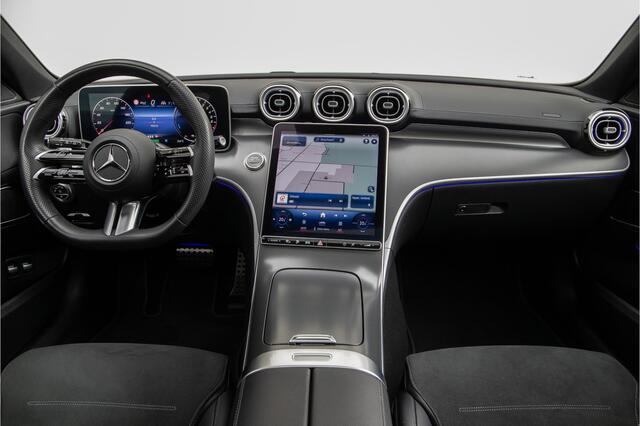 Mercedes-Benz C-KLASSE Estate 300 e AMG Nightpakket, Pano, Distronic, Trekhaak, Carplay, Hybrid 2023