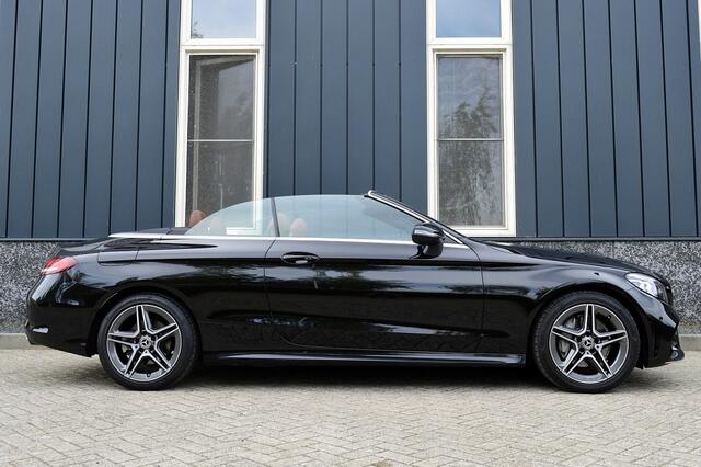 Mercedes-Benz C-KLASSE Cabrio 200 Premium Plus Pack AMG-Line Rijklaarprijs-Garantie Nek verwarming Leder Navigatie Airco Camera Led