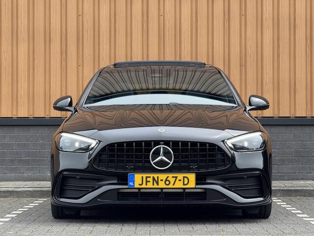 Mercedes-Benz C-KLASSE 300 e Business Solution AMG | Burmester | Origineel Nederlands | Memory | Panoramadak | Digital Light | Elektrische Trekhaak | Head-Up | Leder |