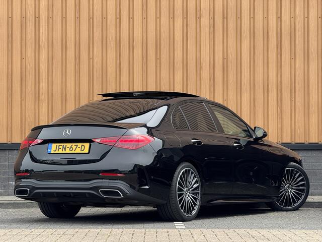 Mercedes-Benz C-KLASSE 300 e Business Solution AMG | Burmester | Origineel Nederlands | Memory | Panoramadak | Digital Light | Elektrische Trekhaak | Head-Up | Leder |