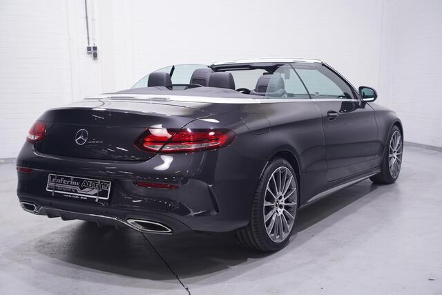 Mercedes-Benz C-KLASSE Cabrio 180 AMG Line AMG Styling Camera lederen-bekleding Apple Carplay digi-dashboard 18"-lmv spoorpakket windscherm nekwarmer keyless-start led-verlichting DAB-ontvangst PDC v+a cruise-controle