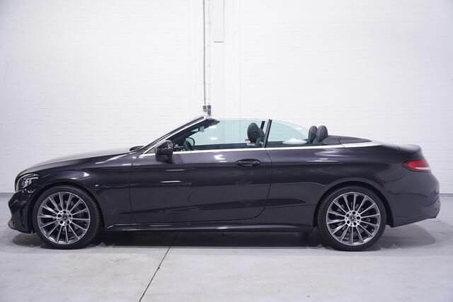 Mercedes-Benz C-KLASSE Cabrio 180 AMG Line AMG Styling Camera lederen-bekleding Apple Carplay digi-dashboard 18"-lmv spoorpakket windscherm nekwarmer keyless-start led-verlichting DAB-ontvangst PDC v+a cruise-controle
