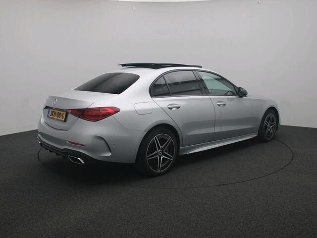 Mercedes-Benz C-KLASSE 300 e Business Solution AMG AMG Line | Panorama Schuif-Kanteldak | Distronic | Alarm | Parkeerpakket met 360°-camera | Memory voorstoelen. Inclusief 24 maanden MB Certified garantie voor Europa.