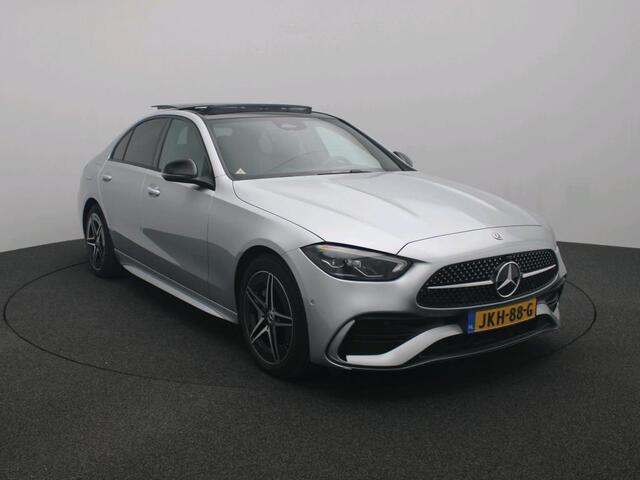 Mercedes-Benz C-KLASSE 300 e Business Solution AMG AMG Line | Panorama Schuif-Kanteldak | Distronic | Alarm | Parkeerpakket met 360°-camera | Memory voorstoelen. Inclusief 24 maanden MB Certified garantie voor Europa.